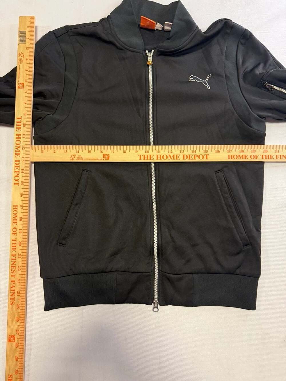 Puma SportLifestyle Men's Track Jacket, Black Full-Zip with Arm Pocket, Size M - Picture 6 of 8